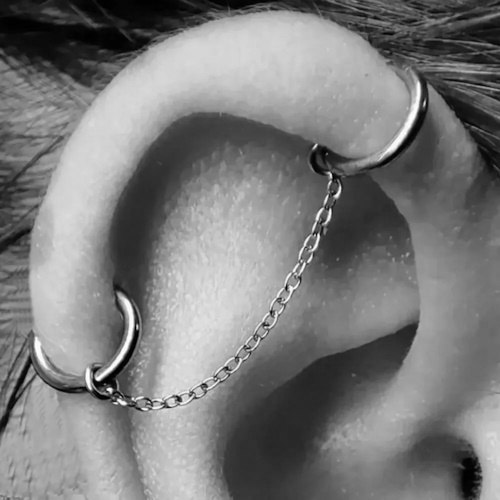 Piercing Corrente 2 Segment Liso Modelo 5 Aço 316L